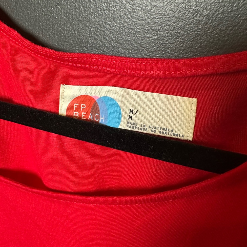 Free People | FP Beach Drew Midi | Red | Twisted Sleeve | Medium | NWOT - Picture 7 of 9